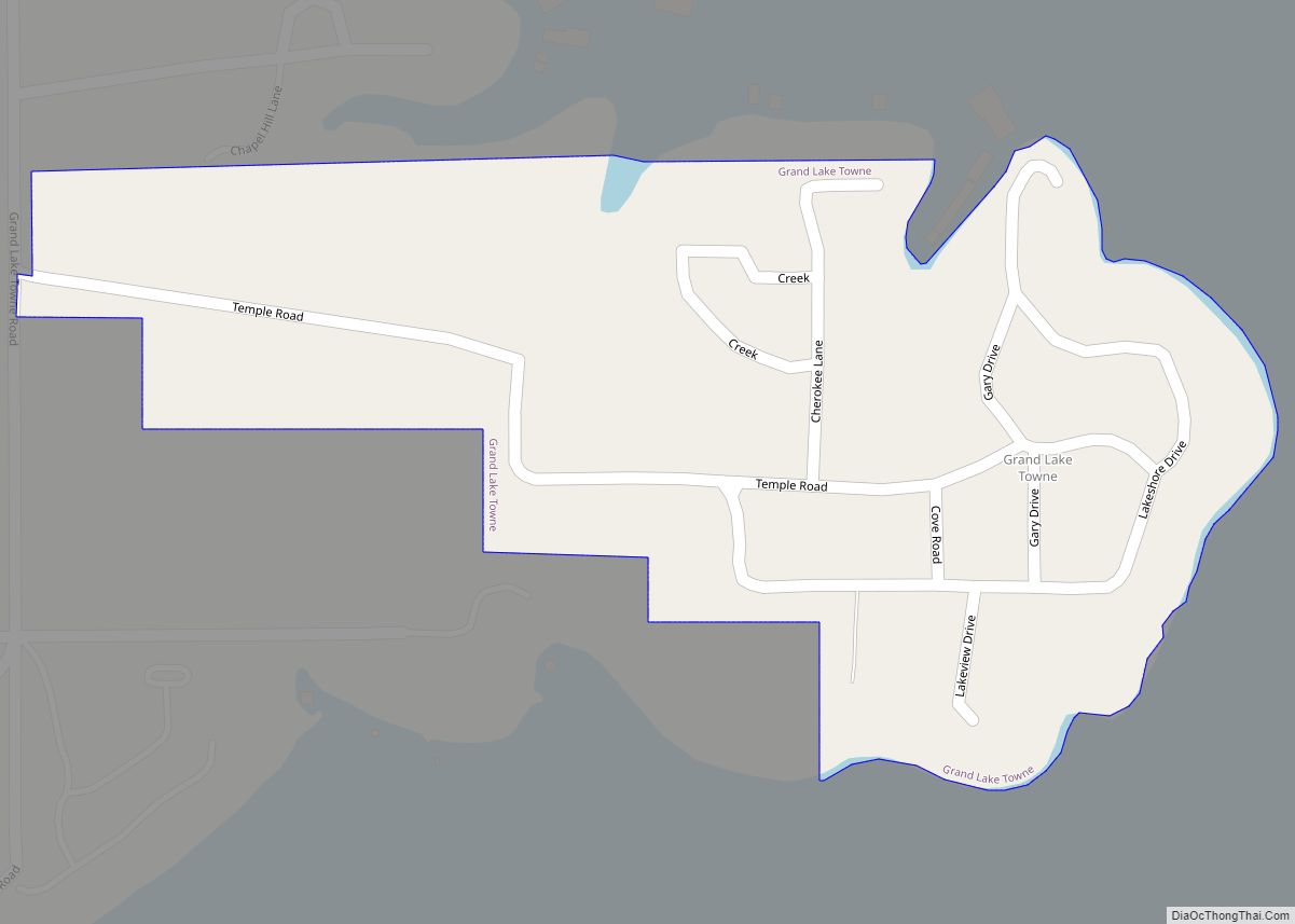 Map of Grand Lake Towne town
