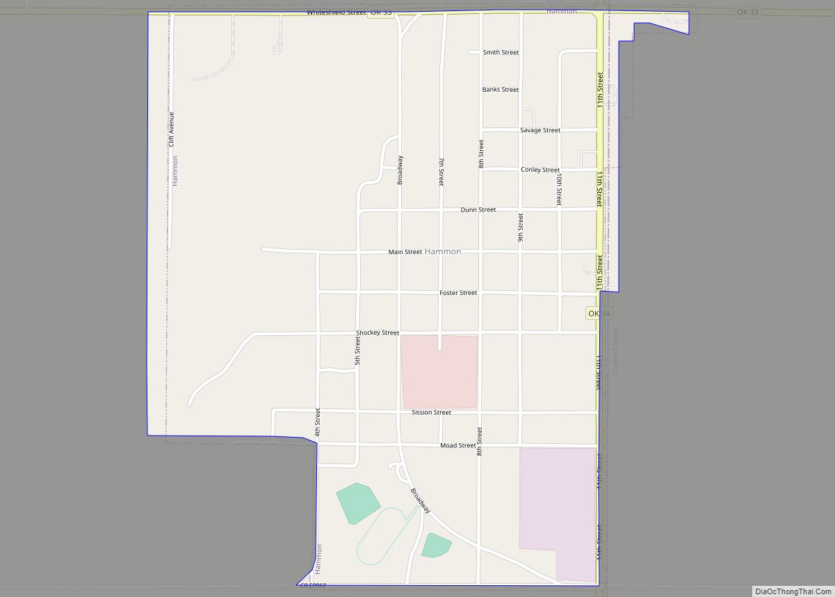 Map of Hammon town
