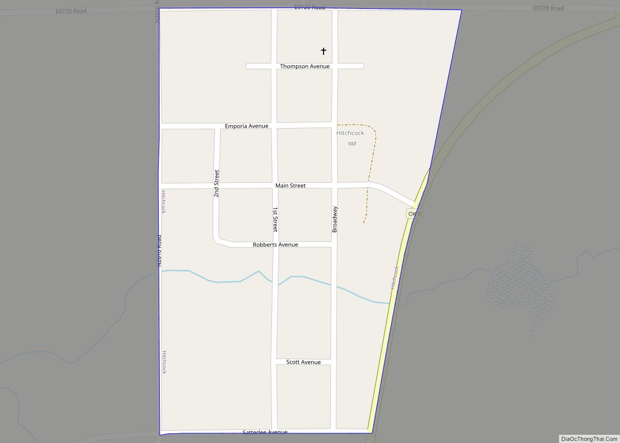 Map of Hitchcock town