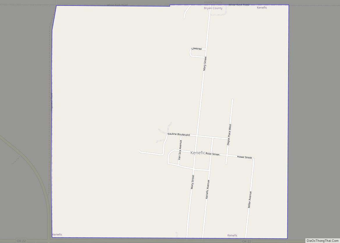 Map of Kenefic town