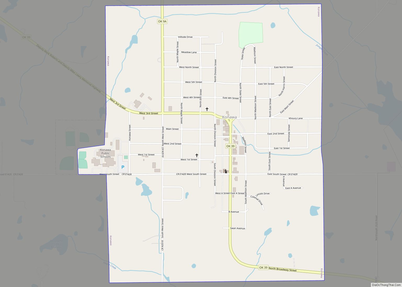 Map of Konawa city