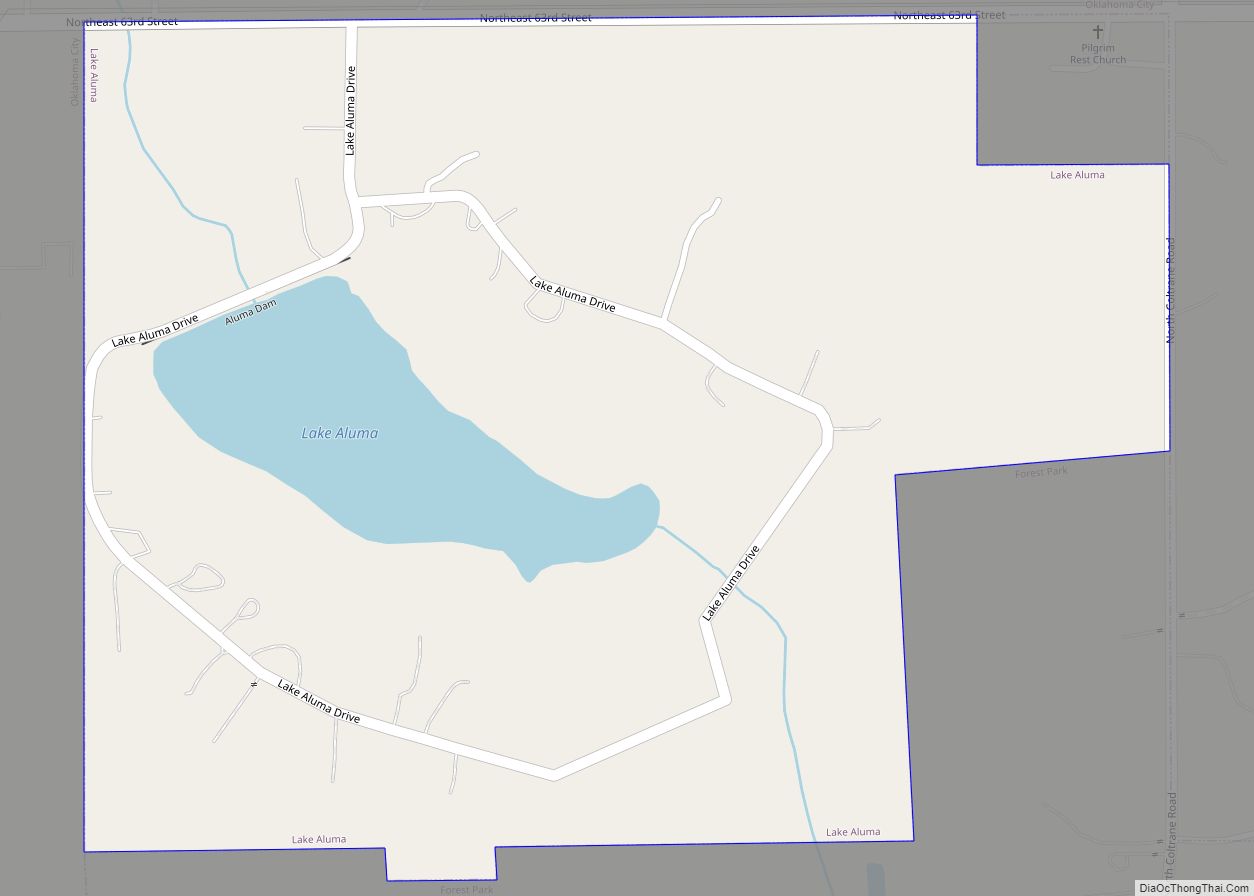 Map of Lake Aluma town