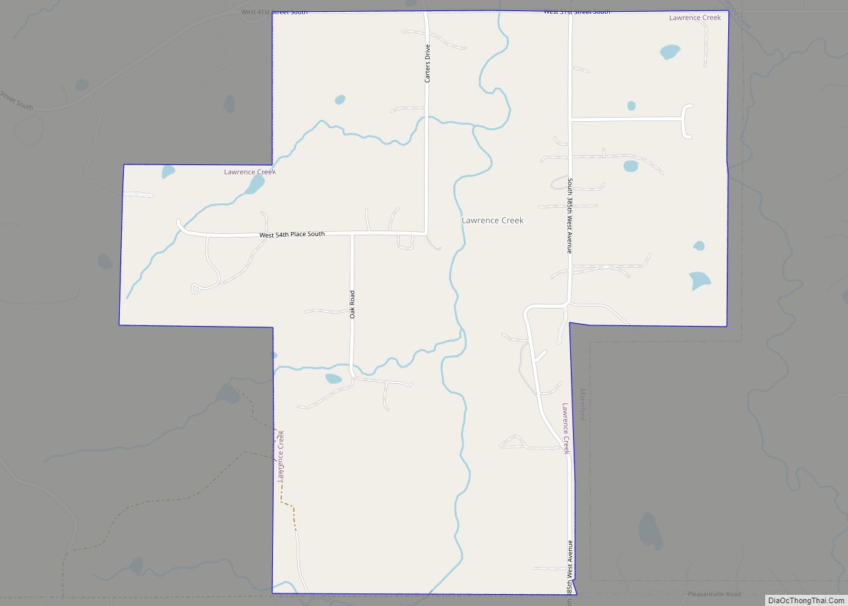 Map of Lawrence Creek town