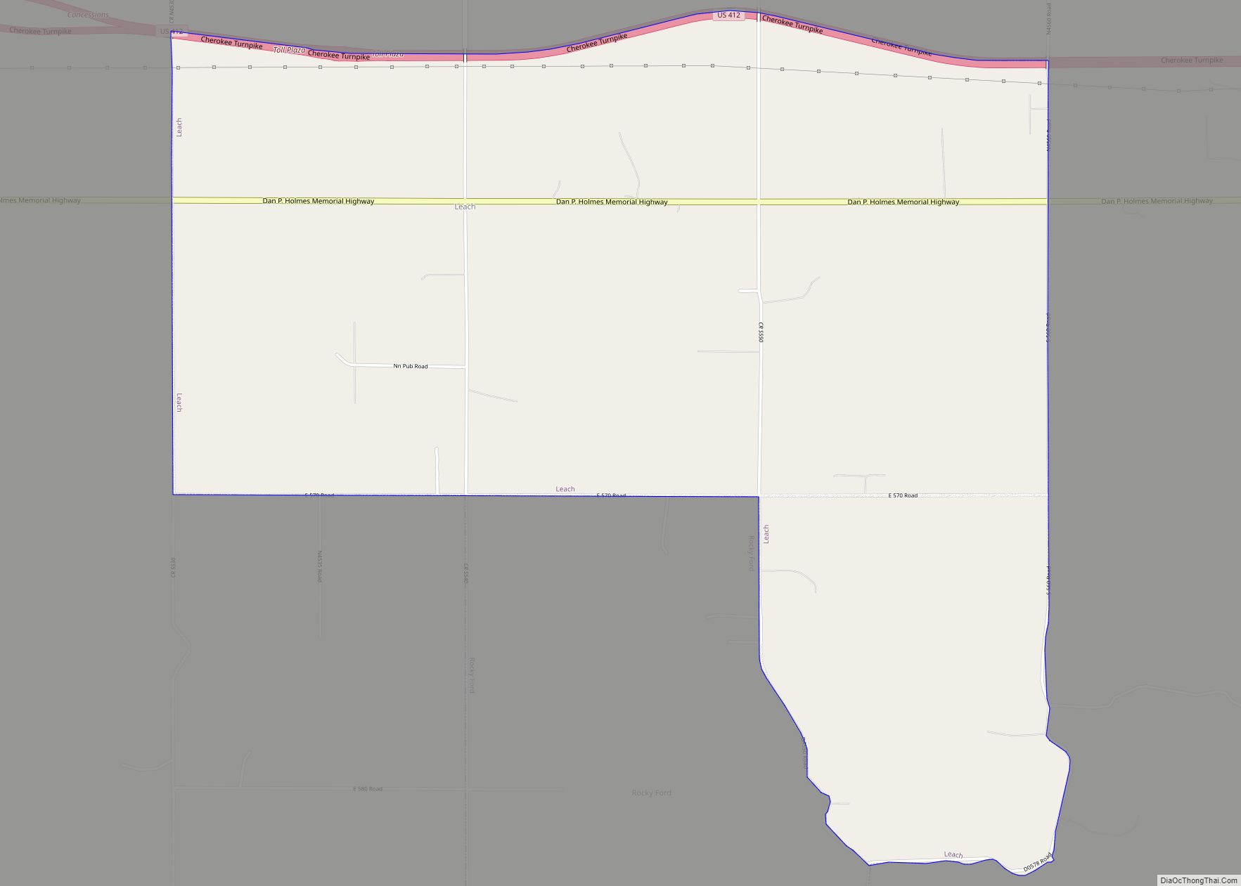 Map of Leach CDP