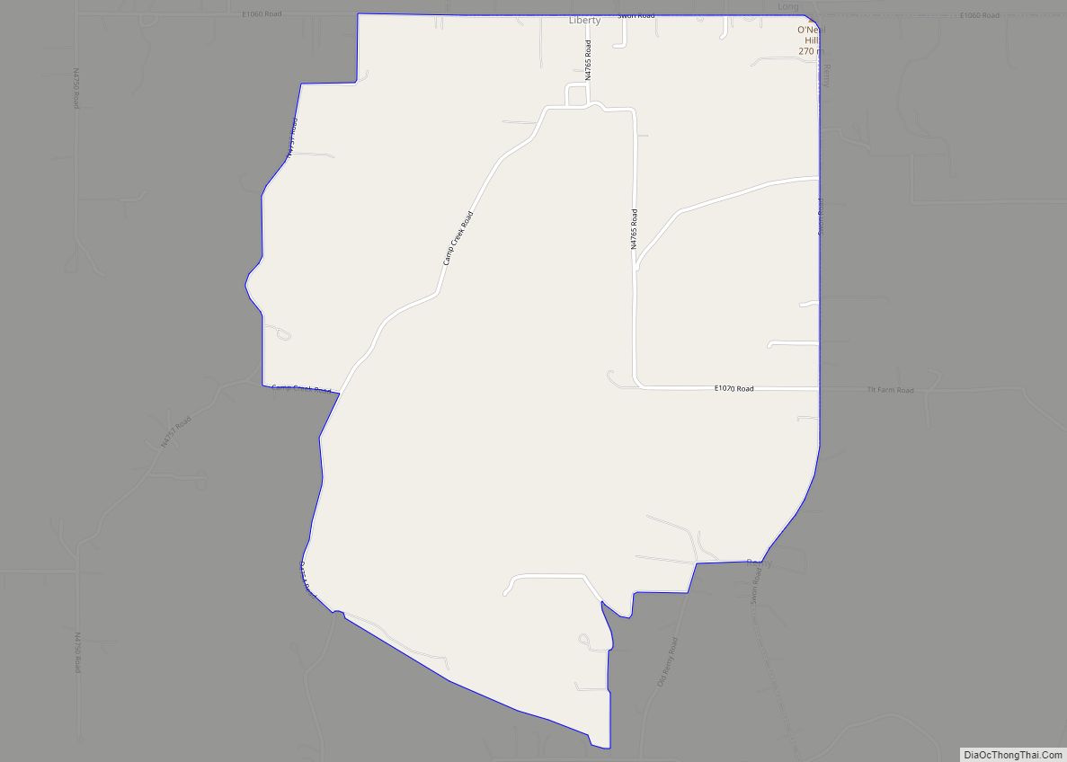 Map of Liberty CDP, Oklahoma