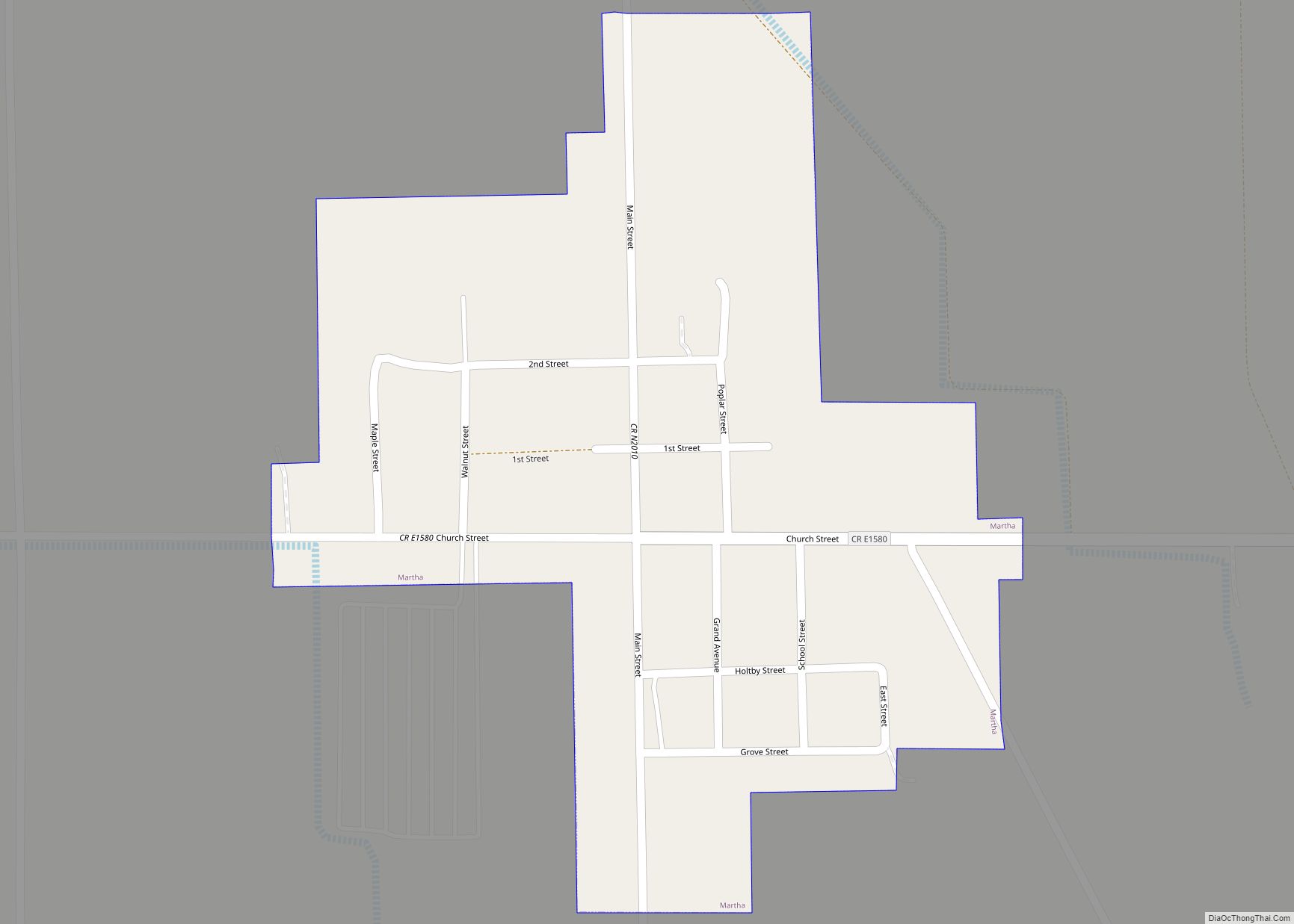 Map of Martha town