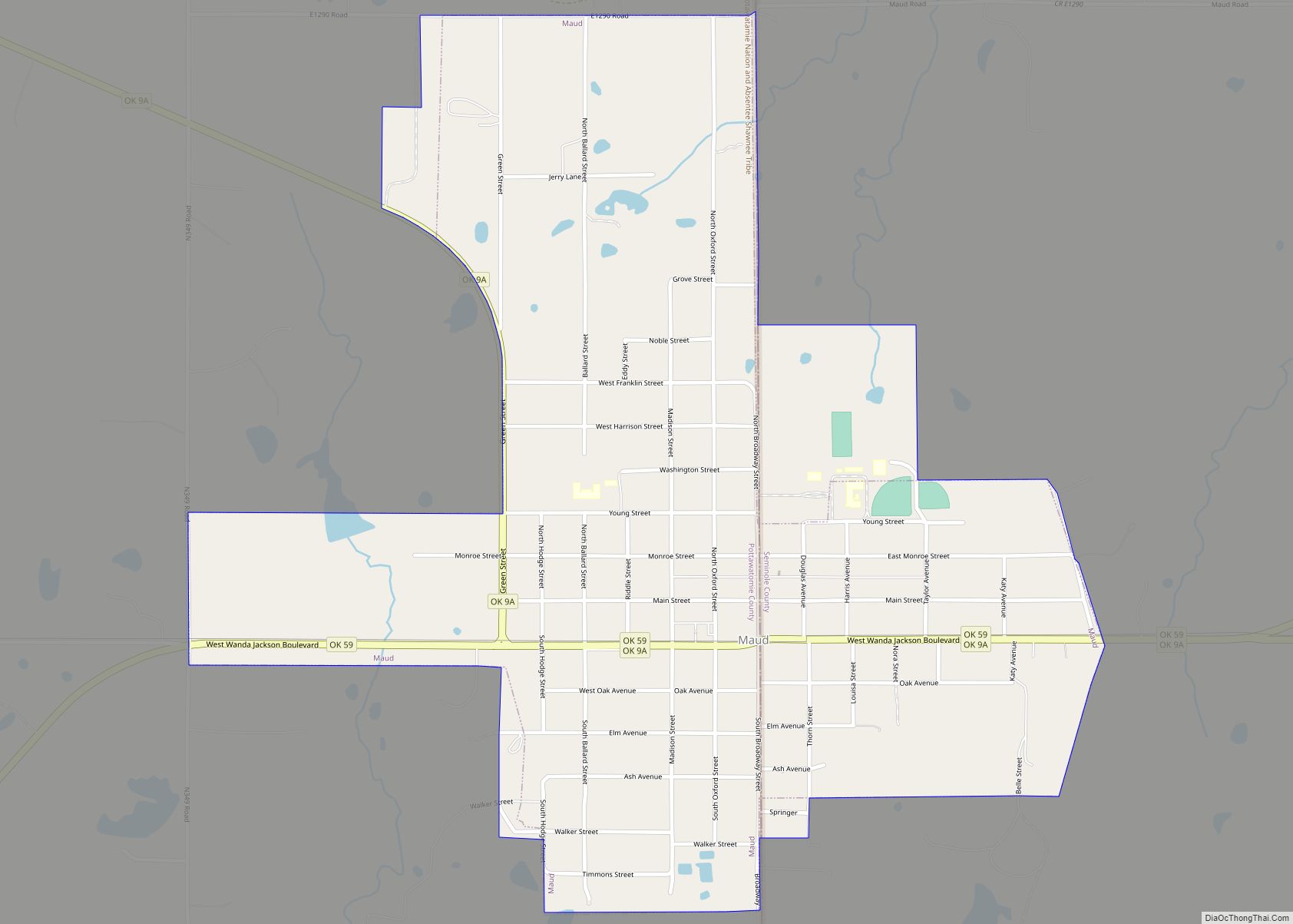 Map of Maud city