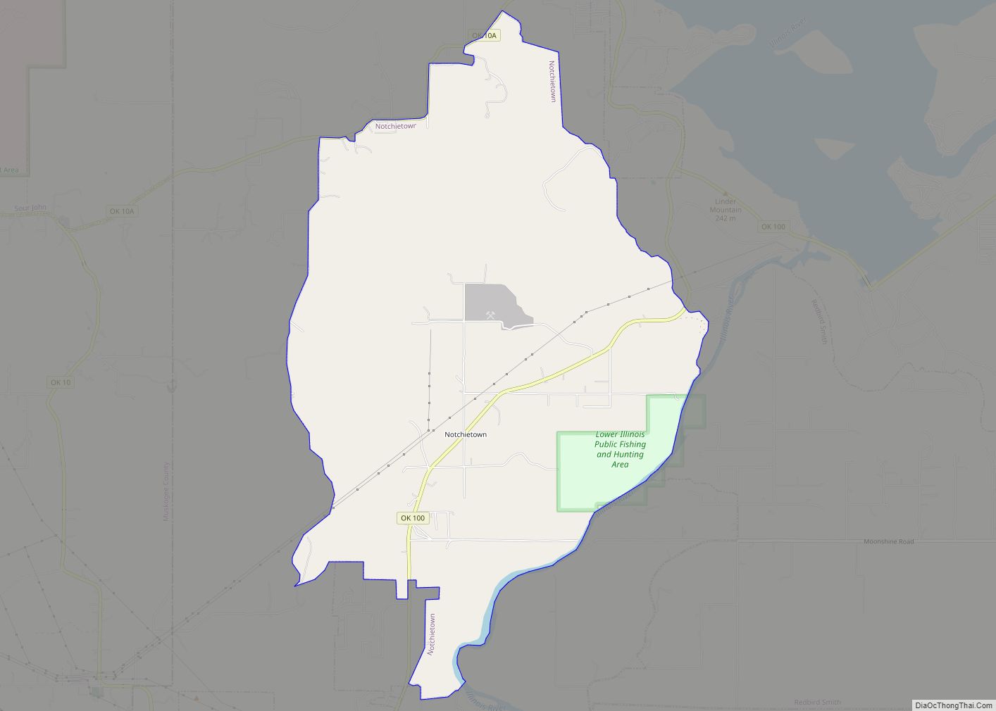 Map of Notchietown CDP