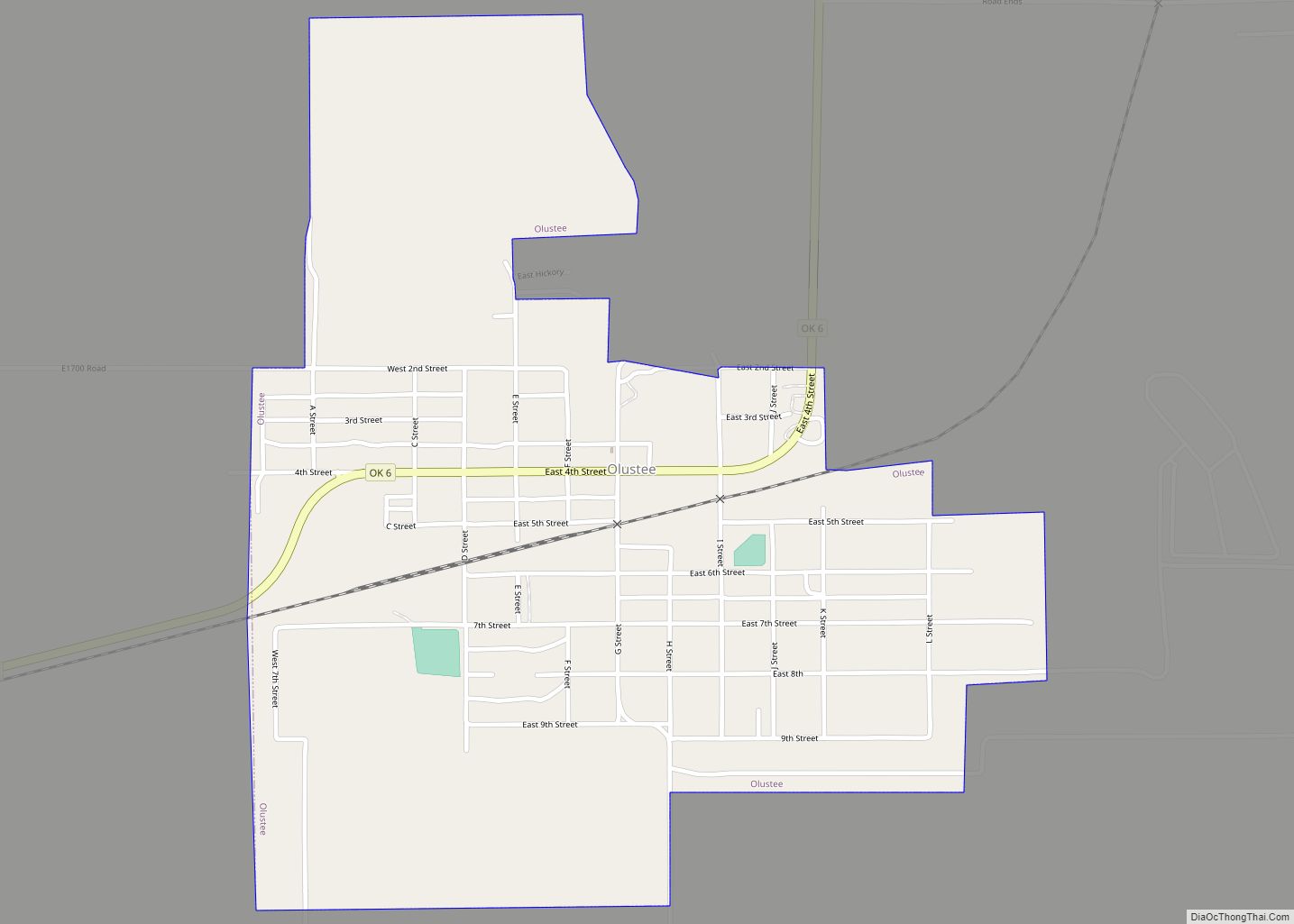 Map of Olustee town