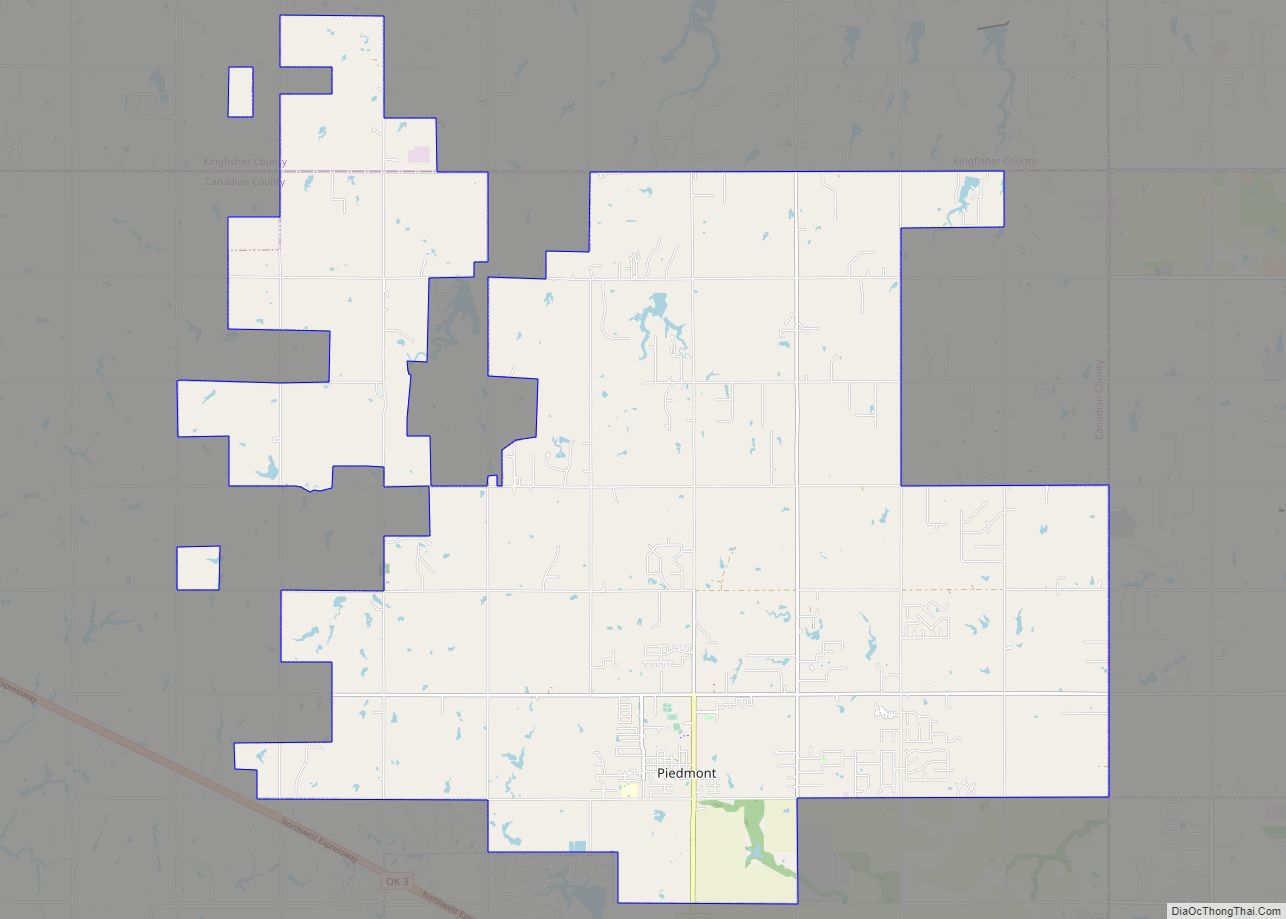 Map of Piedmont city, Oklahoma