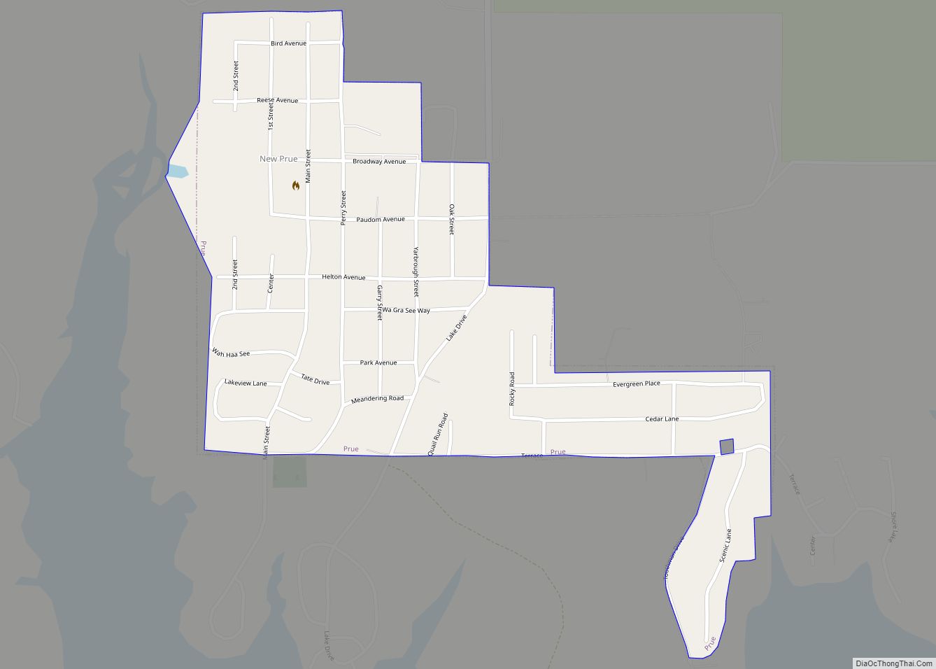 Map of Prue town