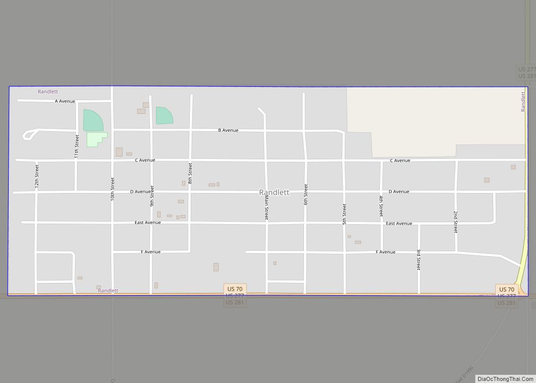 Map of Randlett town