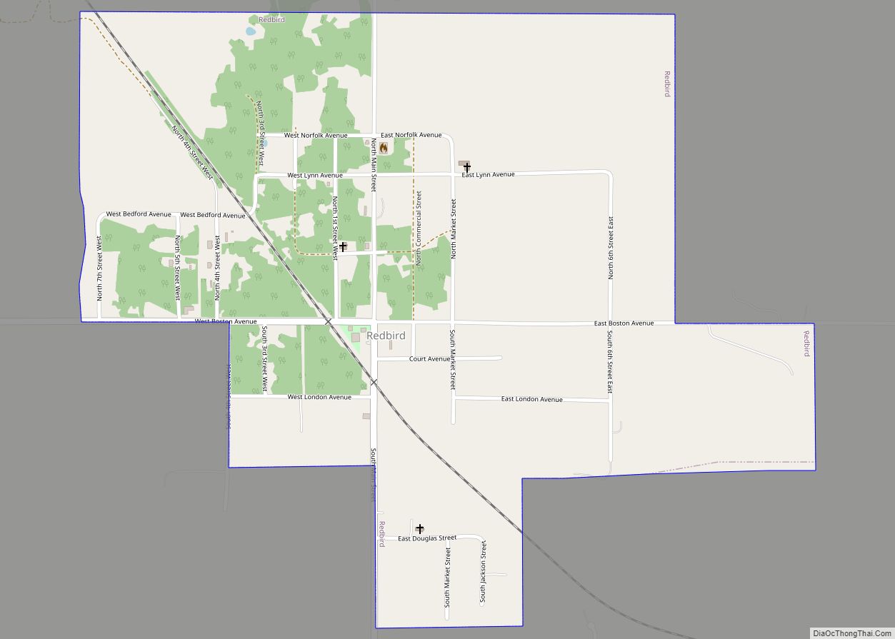 Map of Redbird town