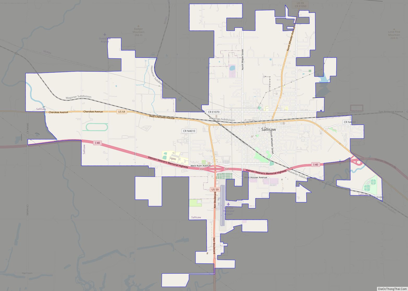 Map of Sallisaw city
