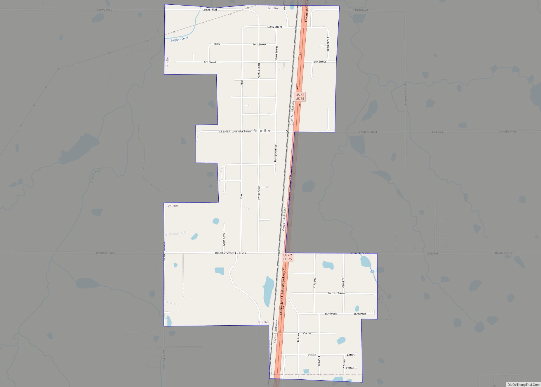 Map of Schulter town