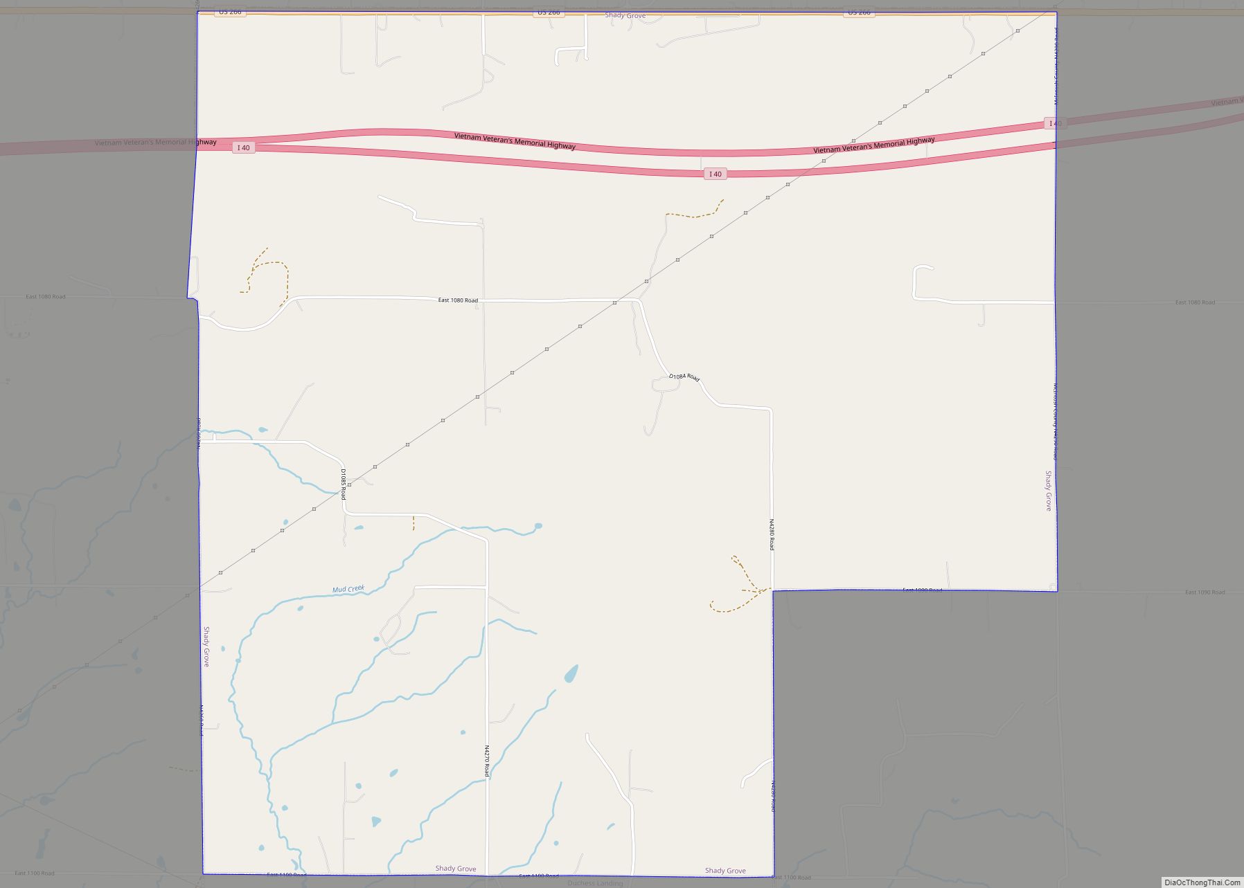 Map of Shady Grove CDP