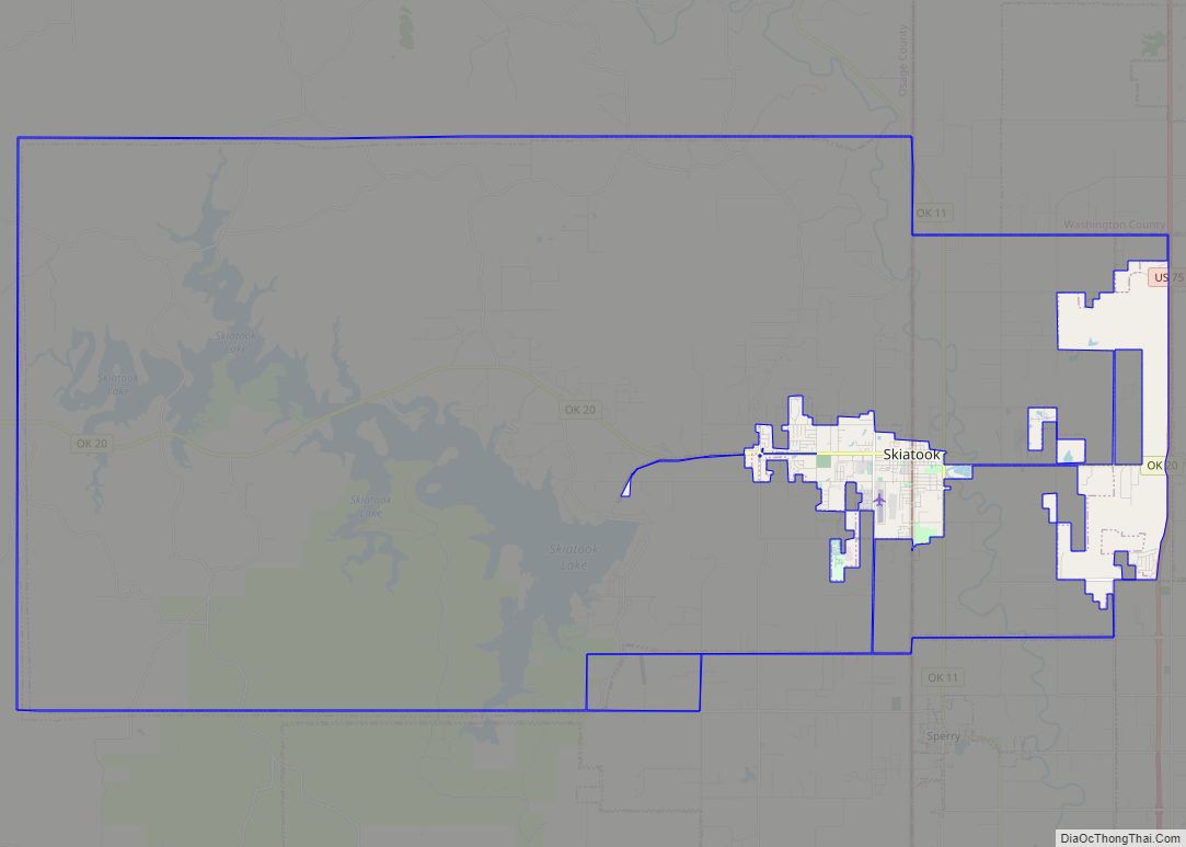 Map of Skiatook city