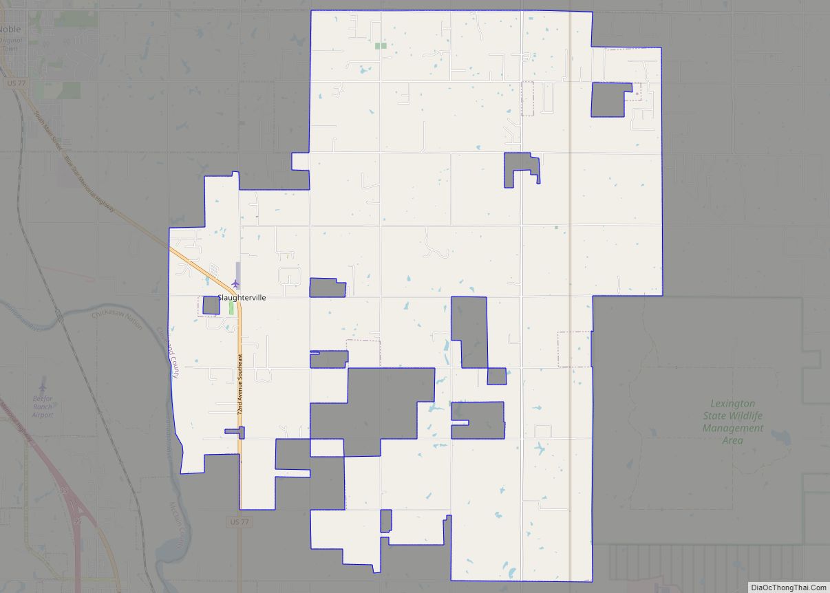 Map of Slaughterville town