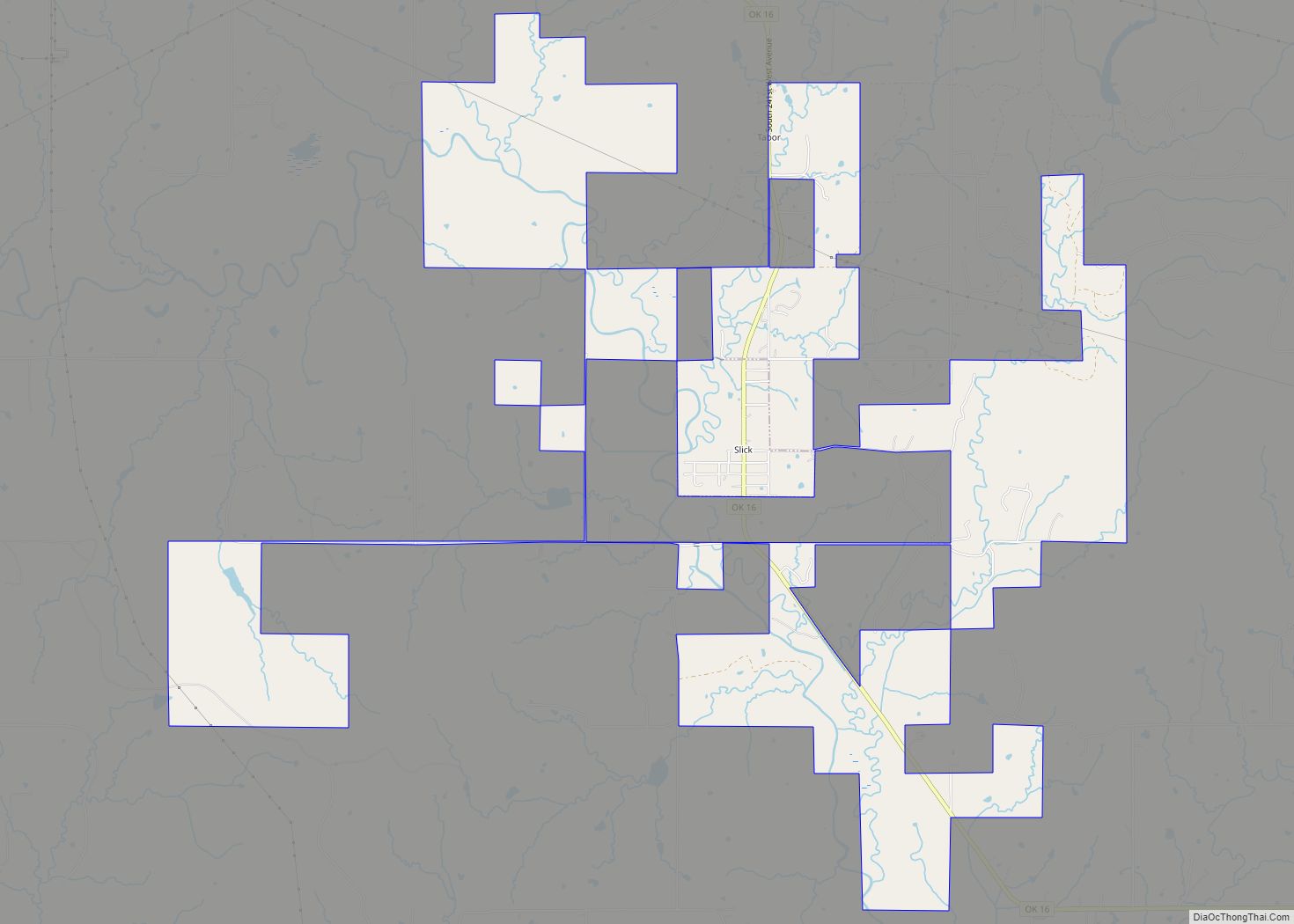 Map of Slick town