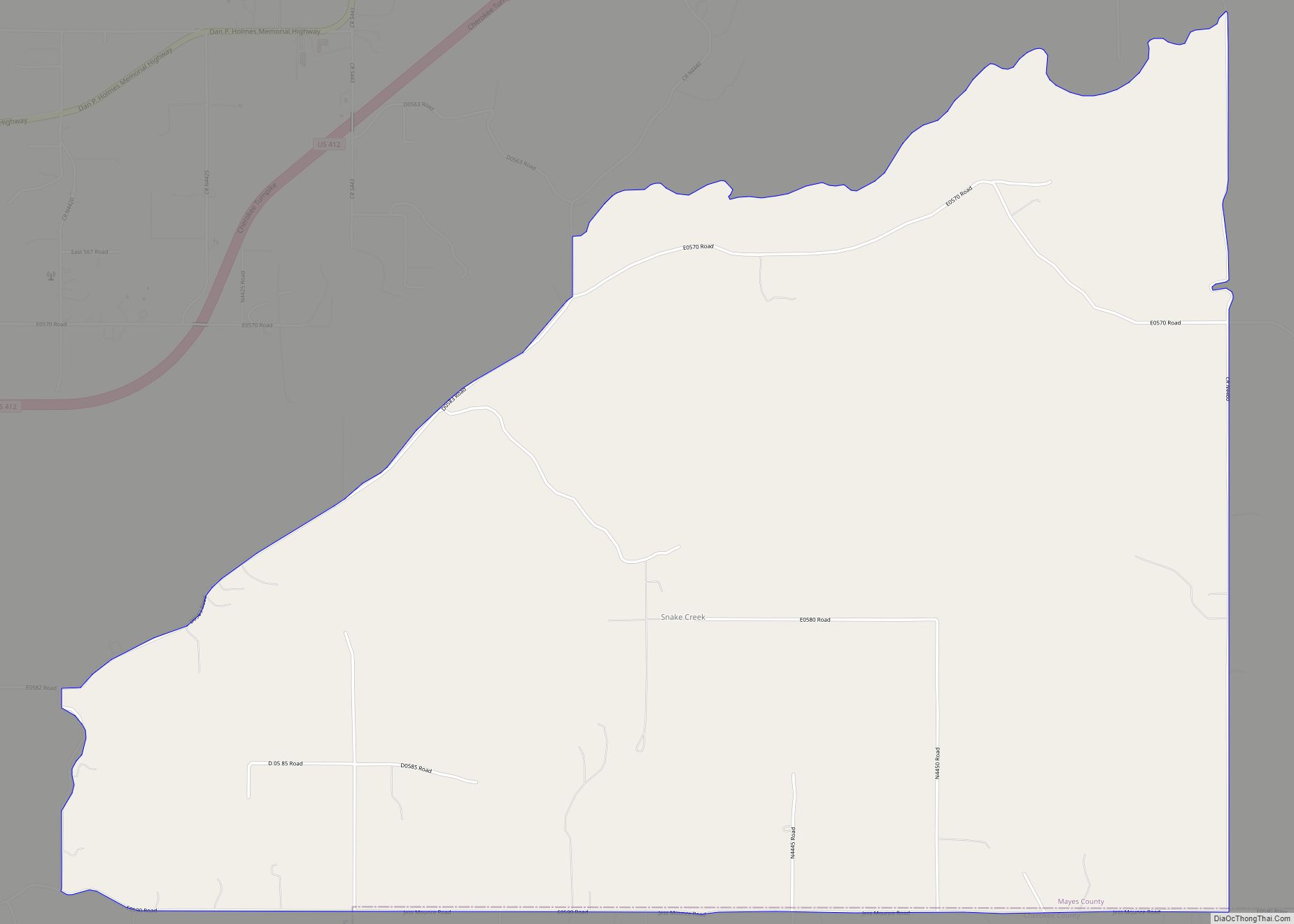 Map of Snake Creek CDP
