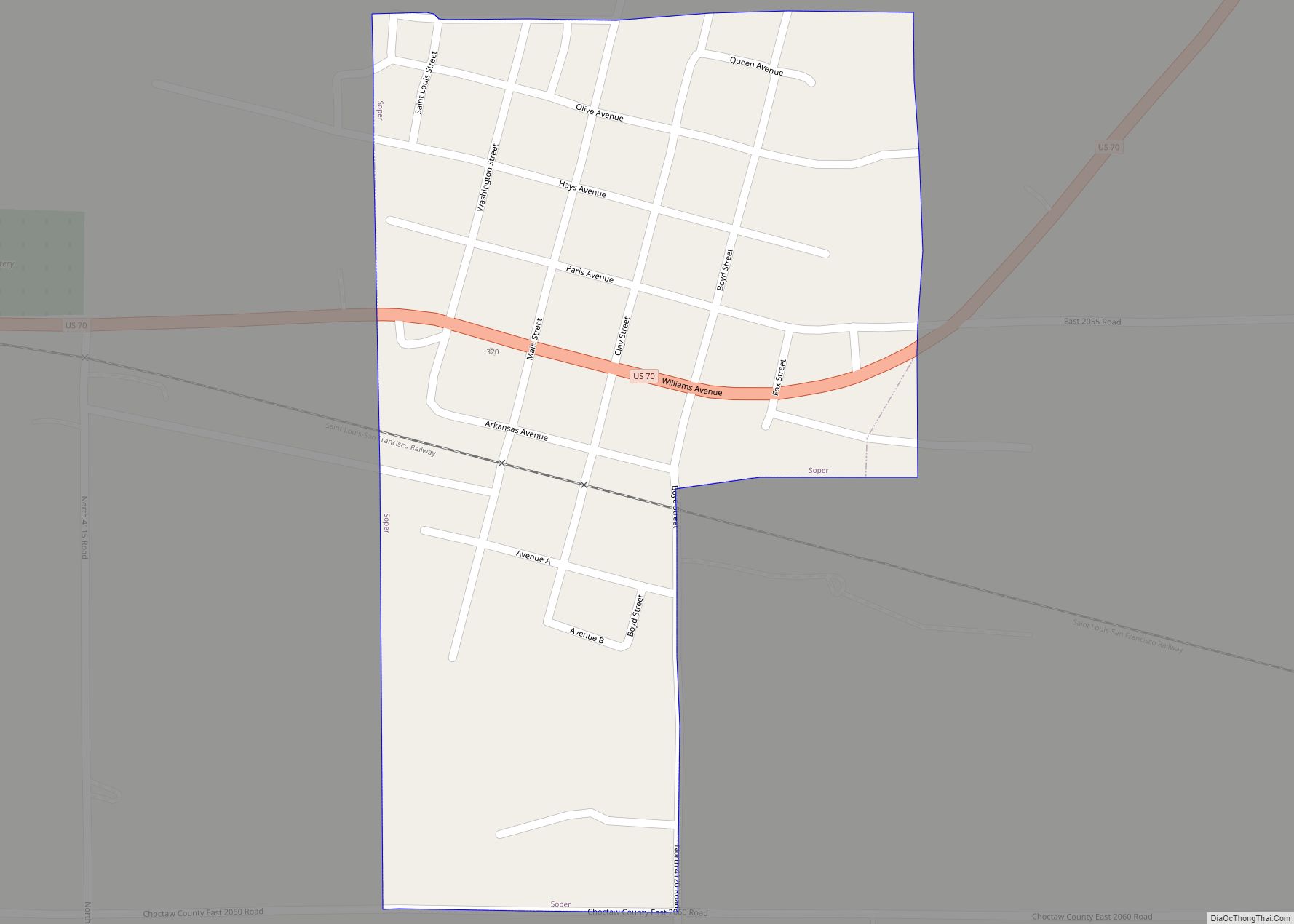 Map of Soper town