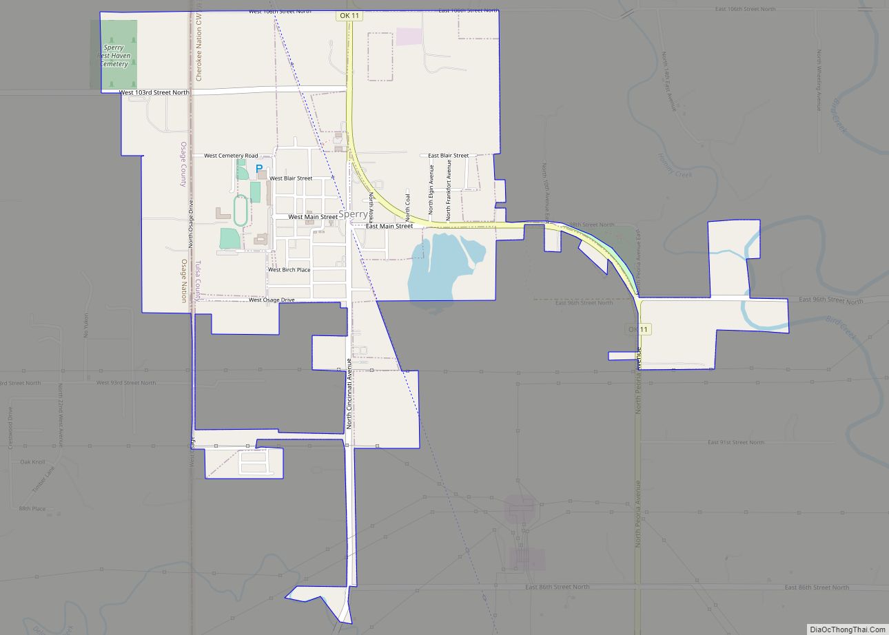 Map of Sperry town