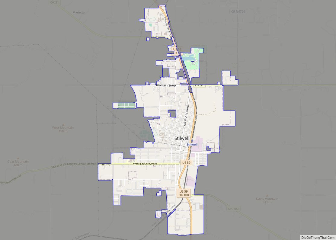 Map of Stilwell city