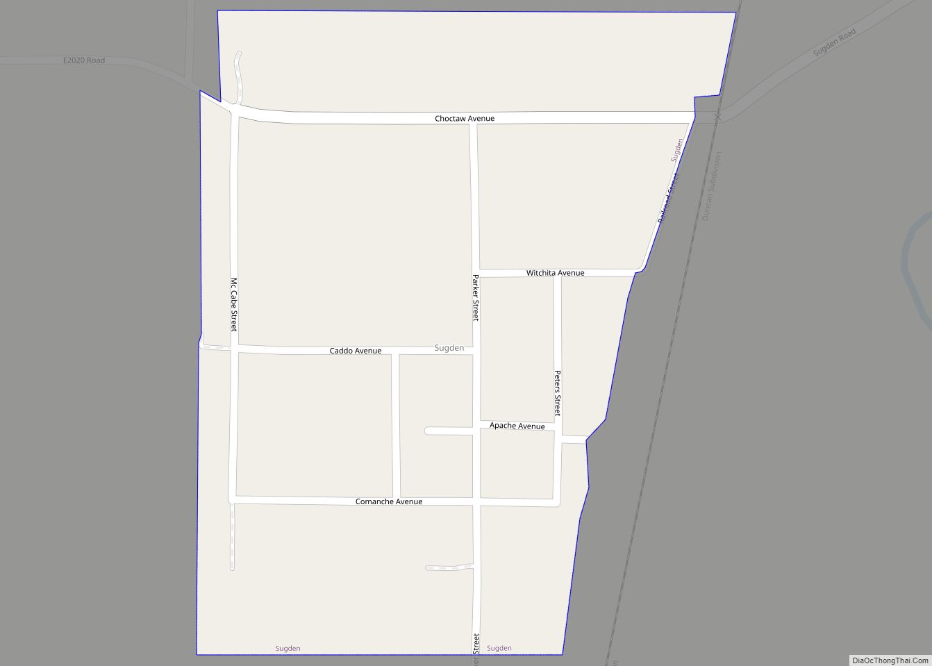 Map of Sugden town