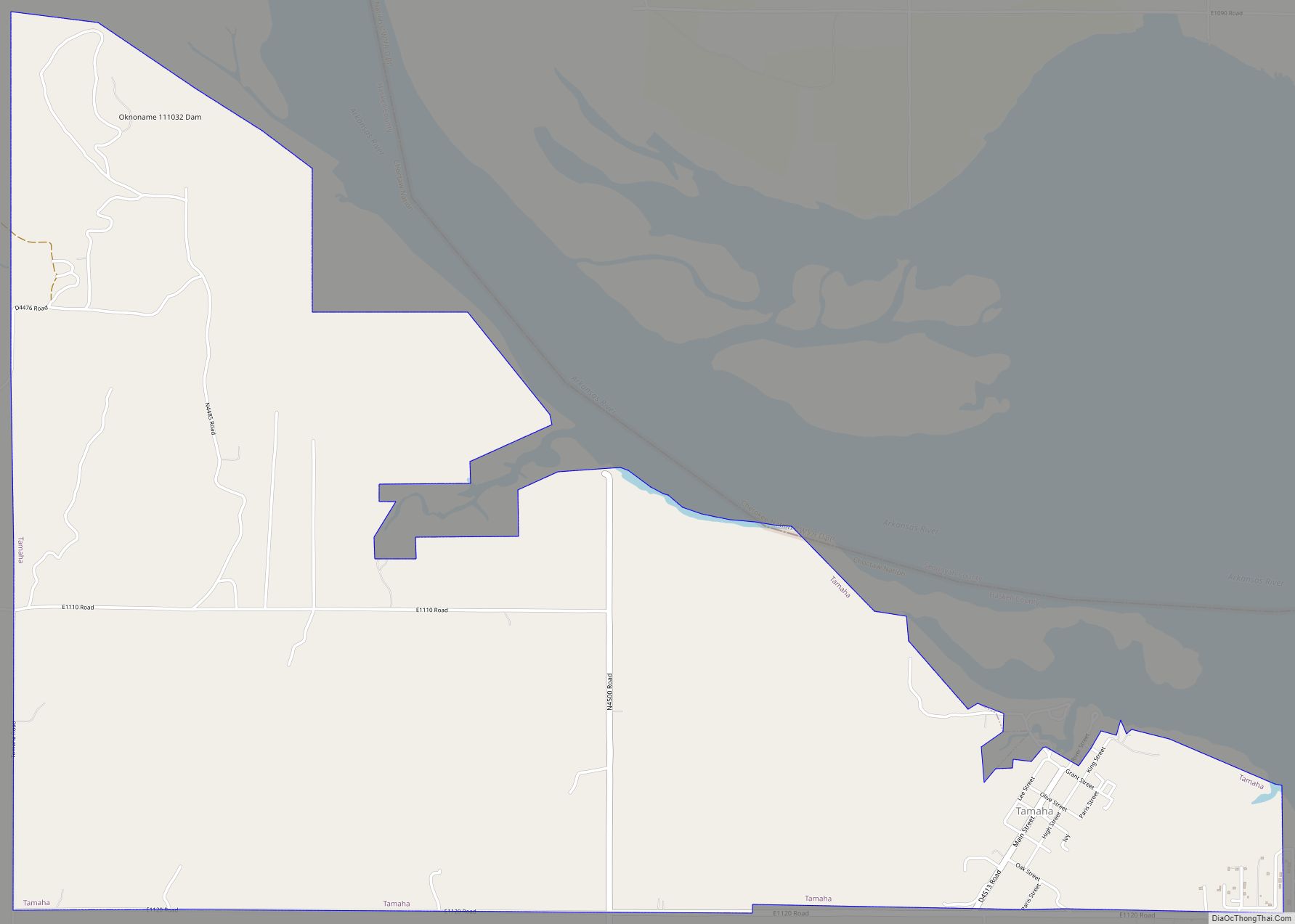 Map of Tamaha town