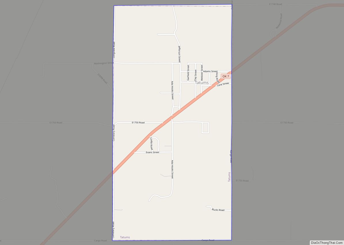 Map of Tatums town