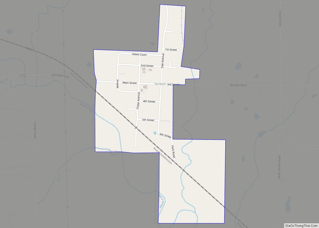 Map of Terlton town