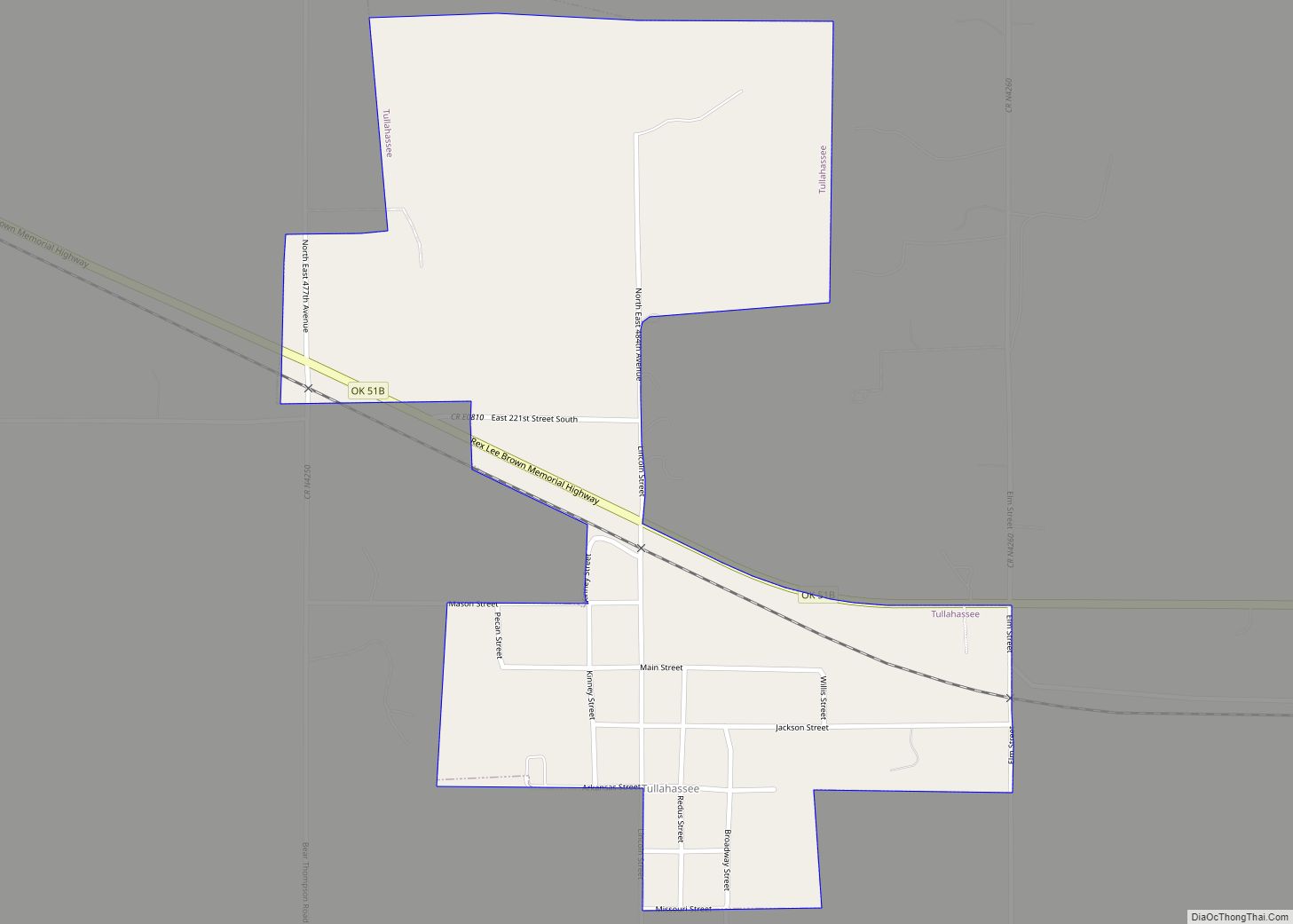 Map of Tullahassee town