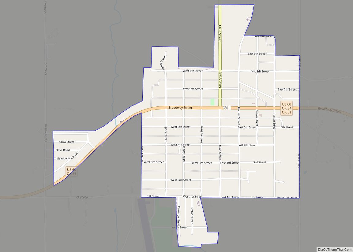 Map of Vici town