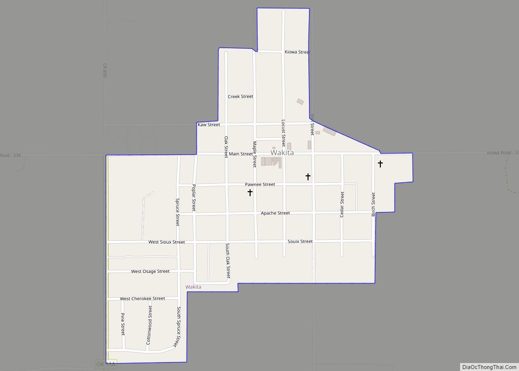 Map of Wakita town