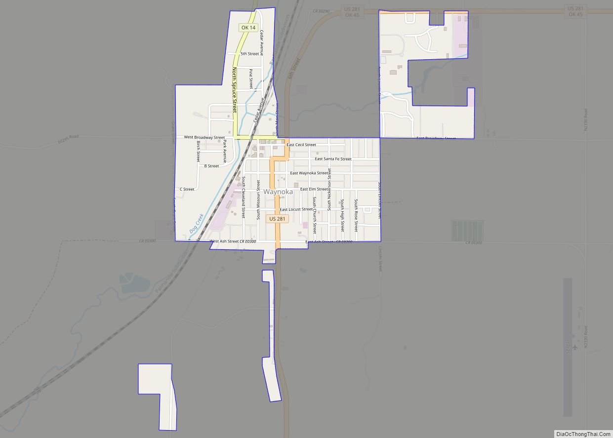 Map of Waynoka city