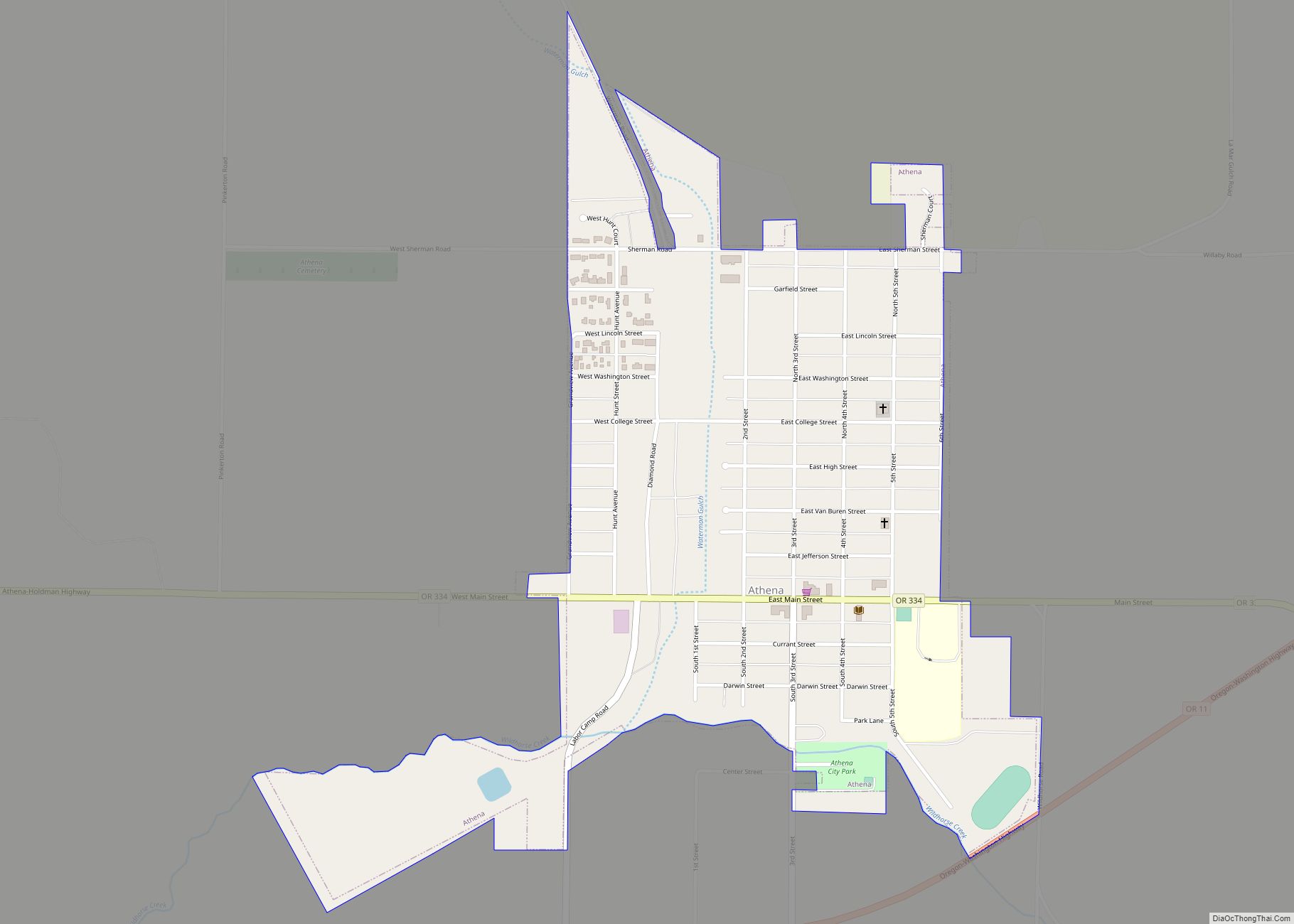 Map of Athena city