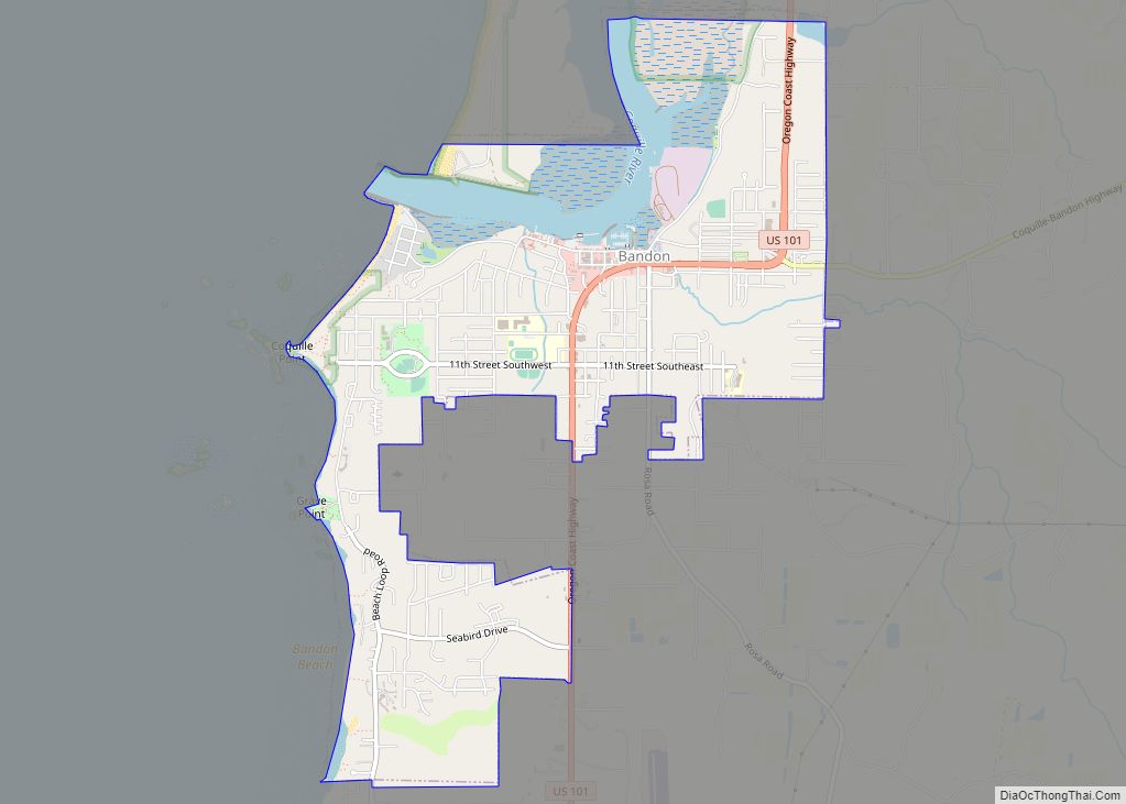Map of Bandon city