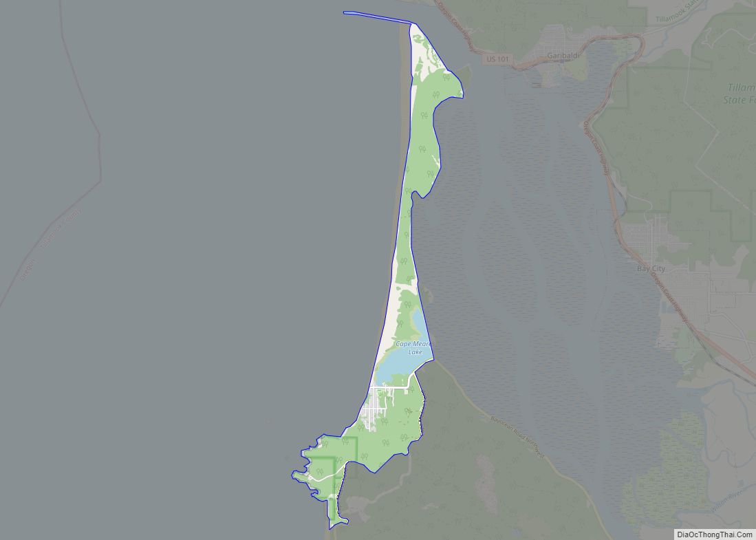 Map of Cape Meares CDP