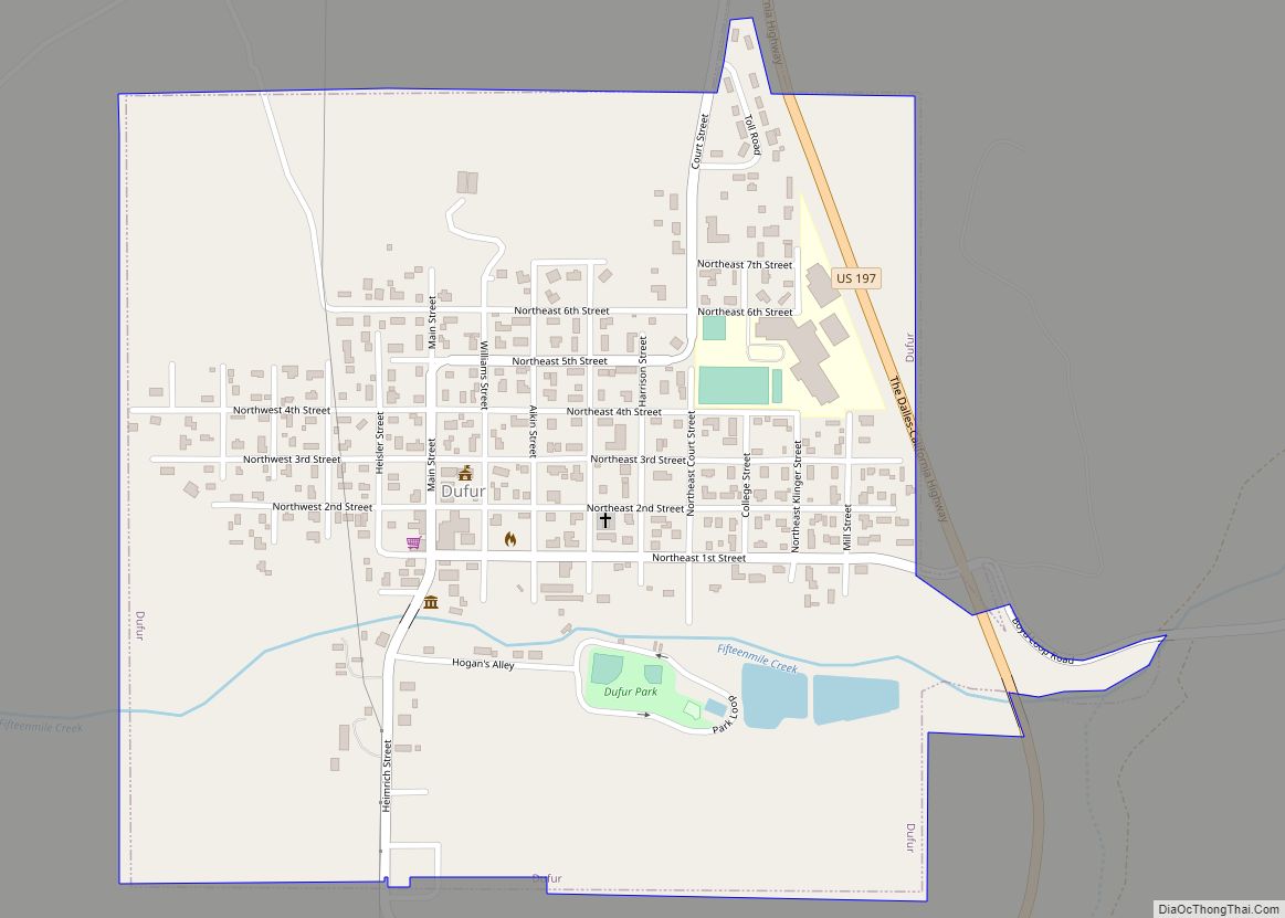 Map of Dufur city