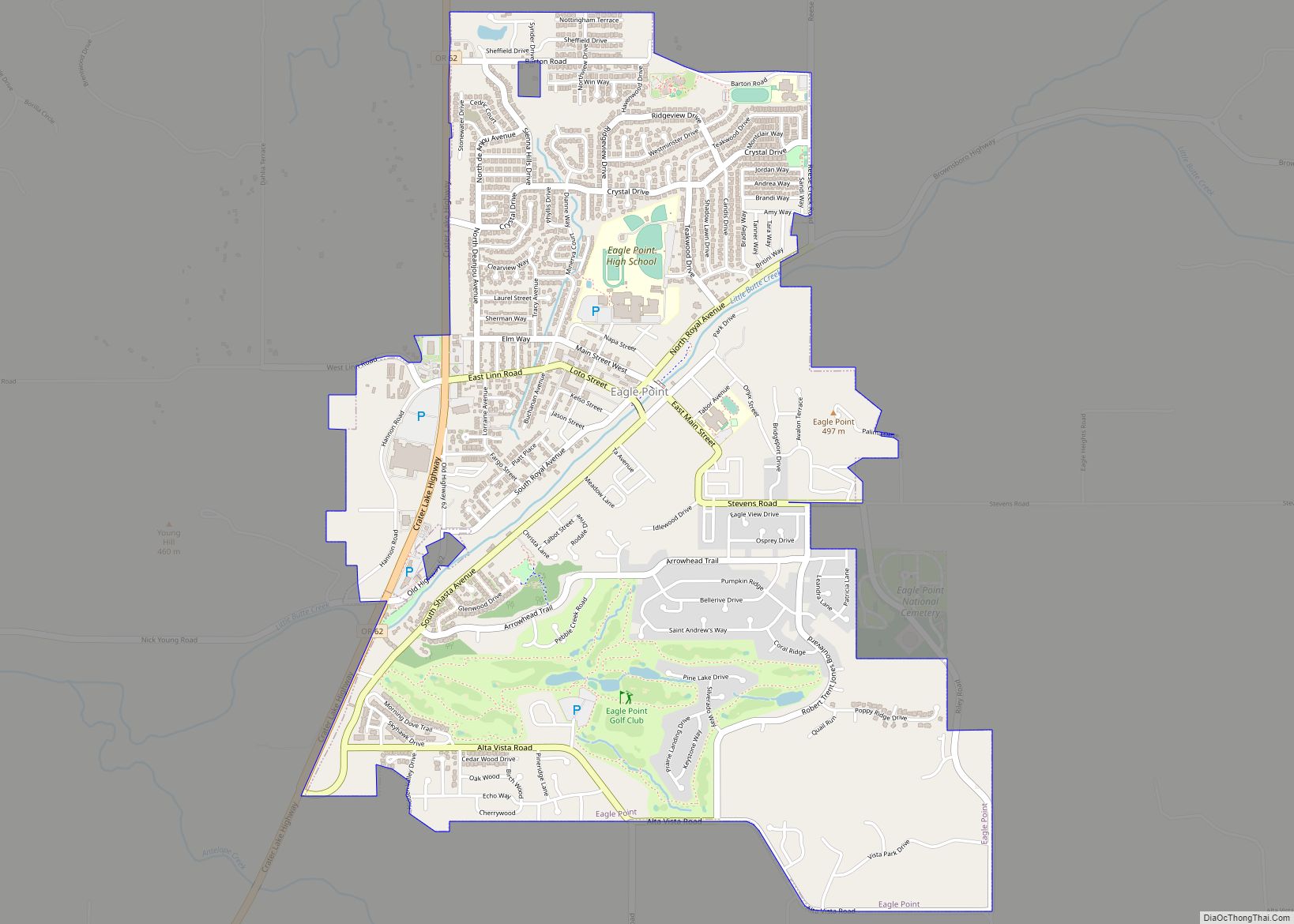 Map of Eagle Point city