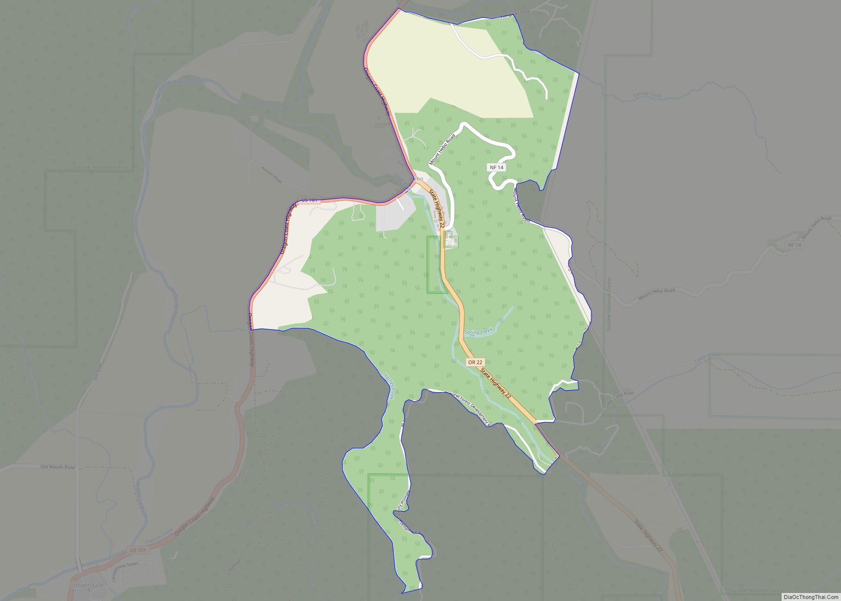 Map of Hebo CDP