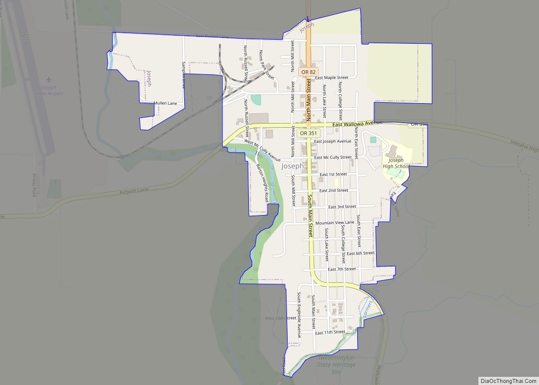Map of Joseph city