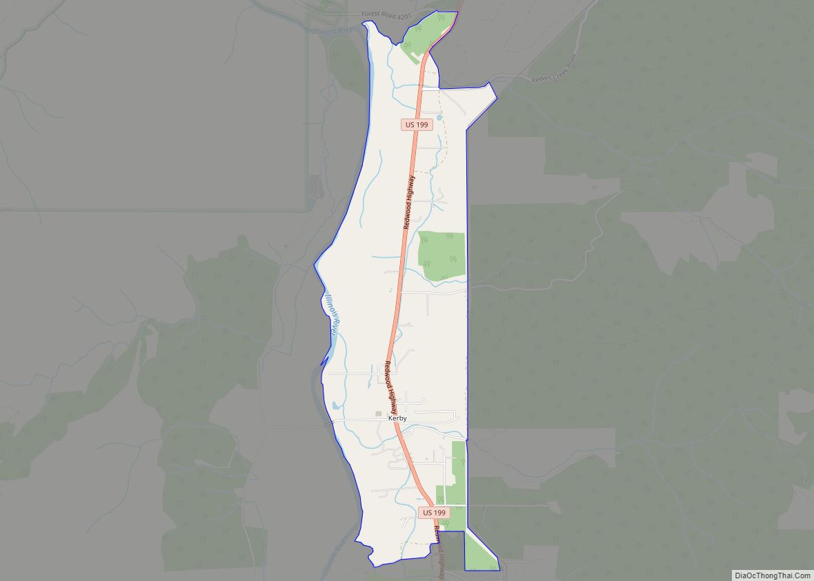 Map of Kerby CDP