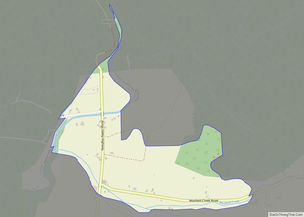 Map of Kings Valley CDP