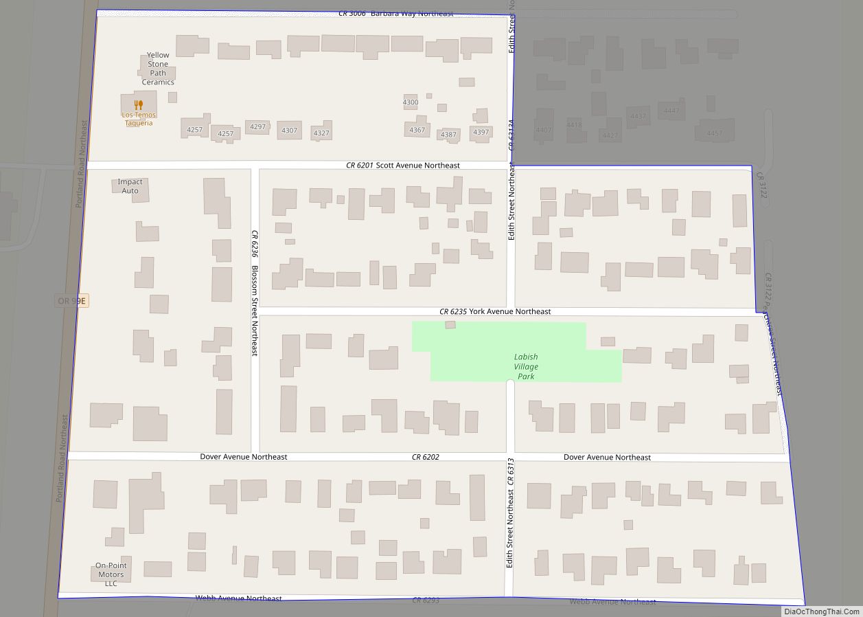 Map of Labish Village CDP