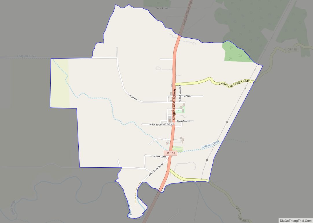 Map of Langlois CDP