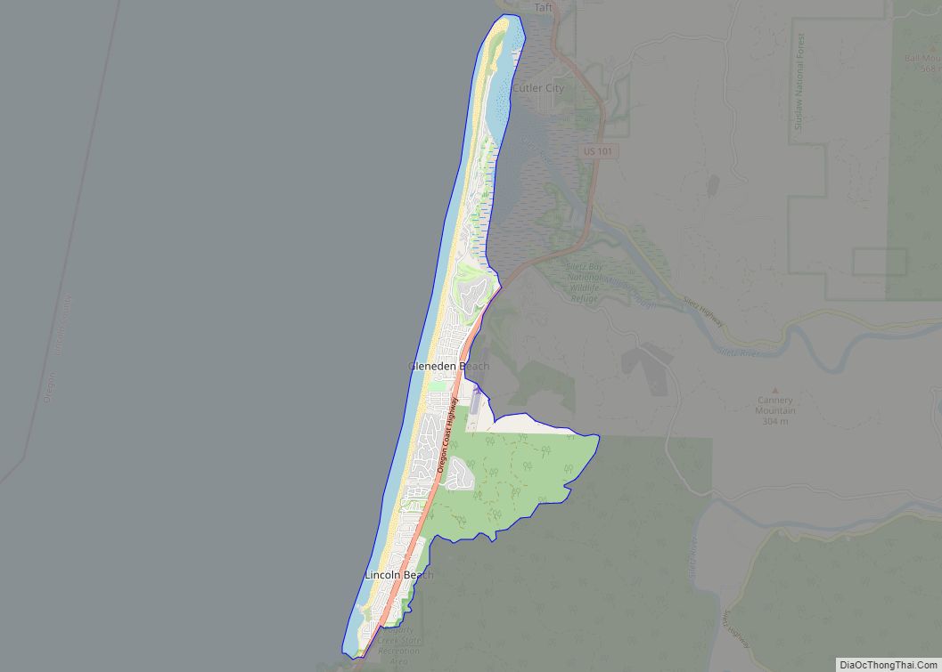 Map of Lincoln Beach CDP