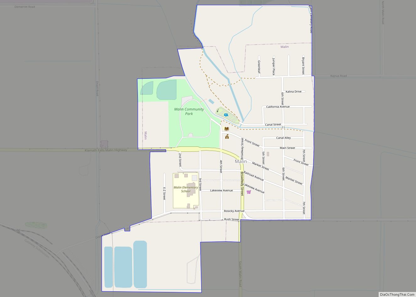 Map of Malin city