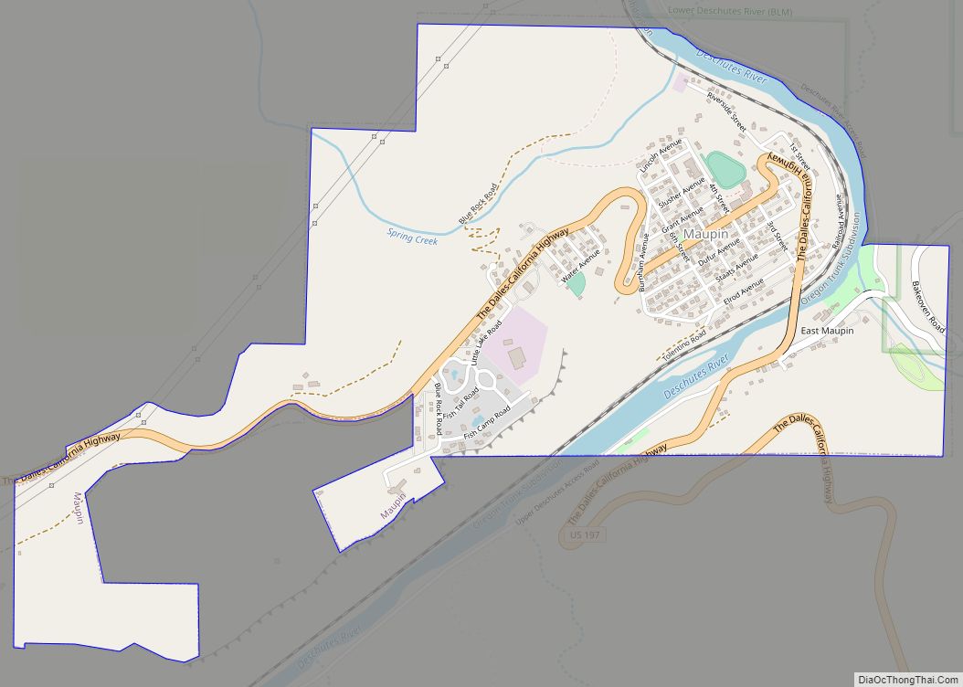 Map of Maupin city