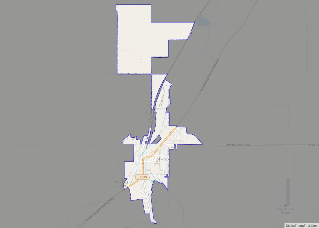 Map of Pilot Rock city